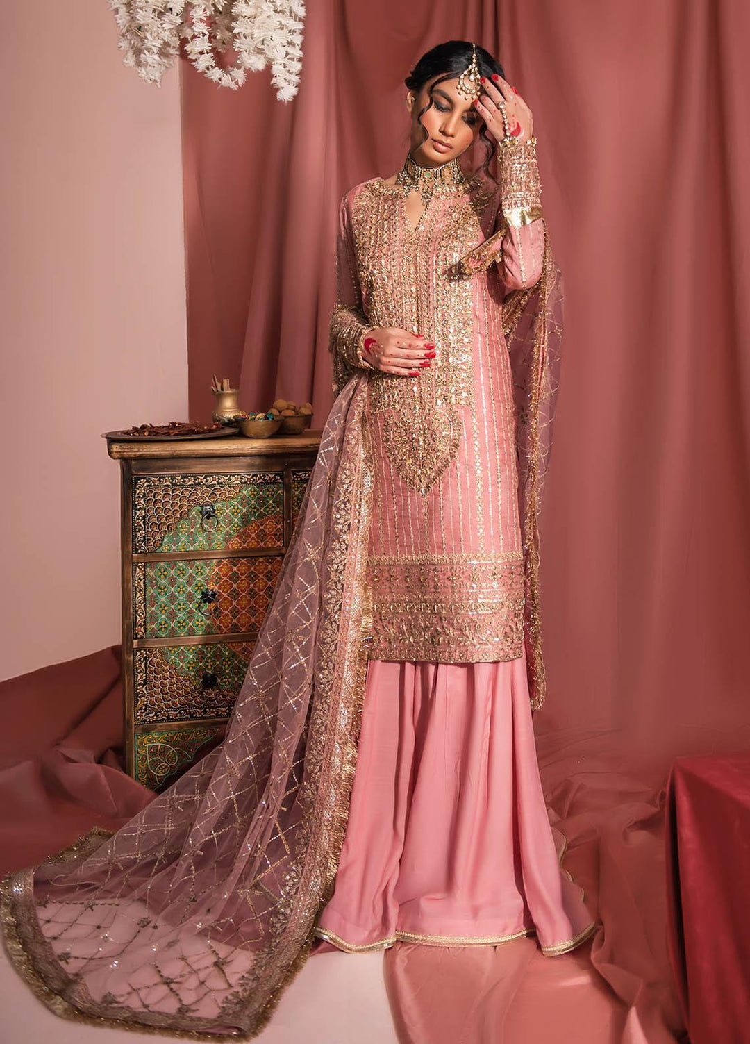 Aik Aterlier Embroidered Khaadi Net Suits Unstitched 3 Piece AIK23WF Look 02 - Luxury Collection