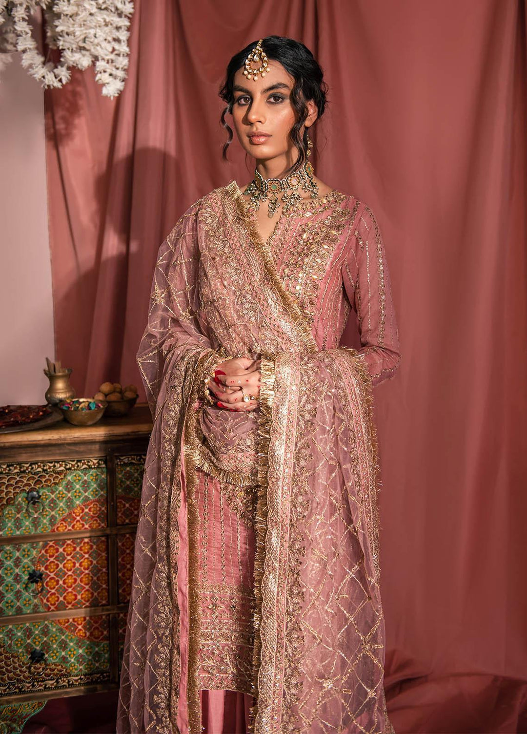 Aik Aterlier Embroidered Khaadi Net Suits Unstitched 3 Piece AIK23WF Look 02 - Luxury Collection