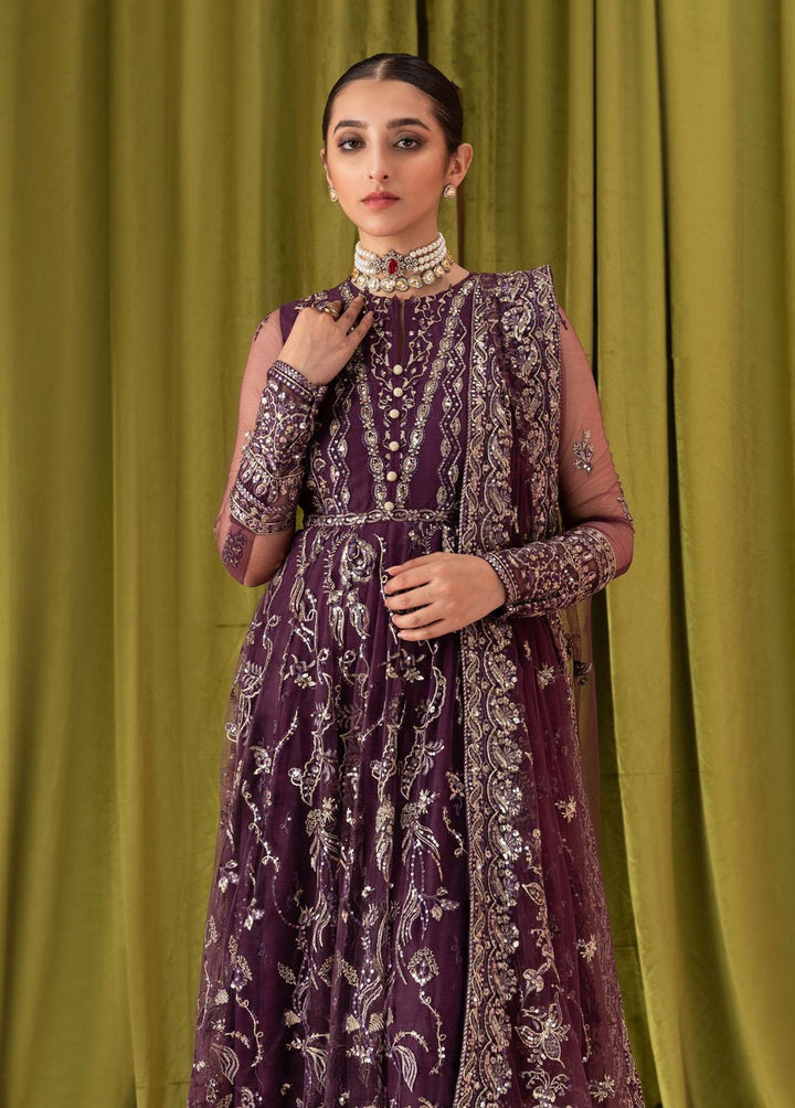 Aik Aterlier Embroidered Net Suits Unstitched 3 Piece AIK23L Look 01 - Luxury Collection