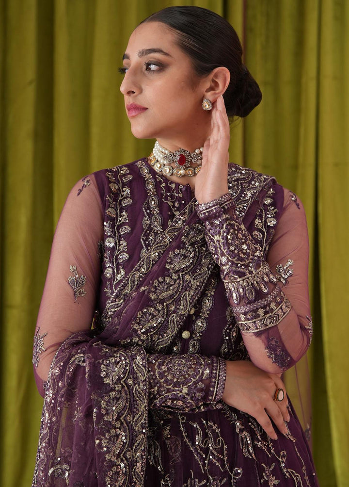 Aik Aterlier Embroidered Net Suits Unstitched 3 Piece AIK23L Look 01 - Luxury Collection