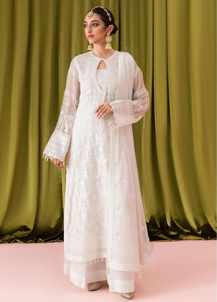 Aik Aterlier Embroidered Chiffon Suits Unstitched 3 Piece AIK23L Look 02 - Luxury Collection