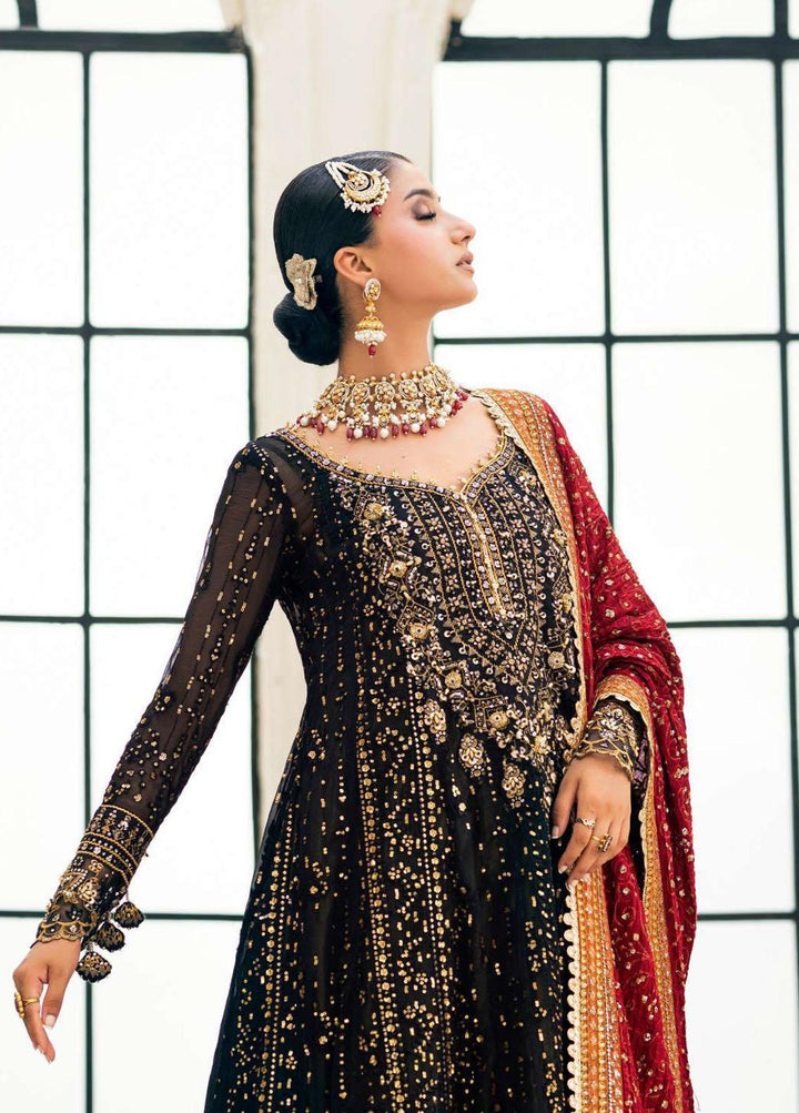 Aik Aterlier Embroidered Chiffon Suits Unstitched 3 Piece AIK23WD Look 01 - Luxury Collection