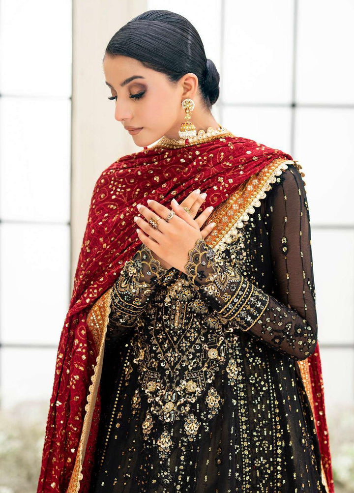 Aik Aterlier Embroidered Chiffon Suits Unstitched 3 Piece AIK23WD Look 01 - Luxury Collection