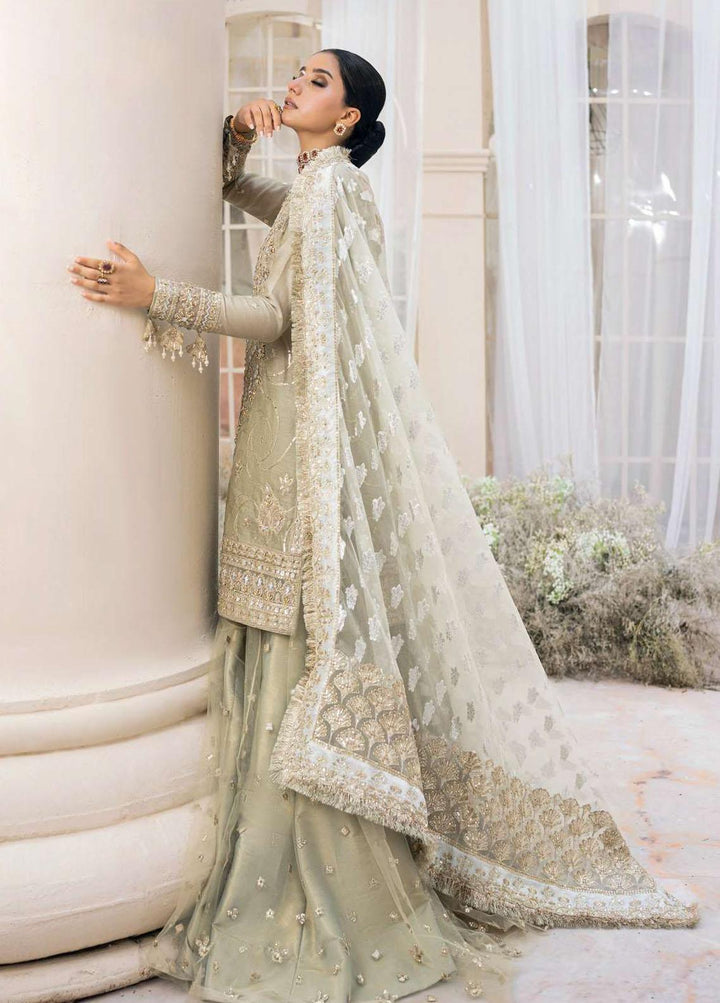 Aik Aterlier Embroidered Net Suits Unstitched 3 Piece AIK23WD Look 04 - Luxury Collection
