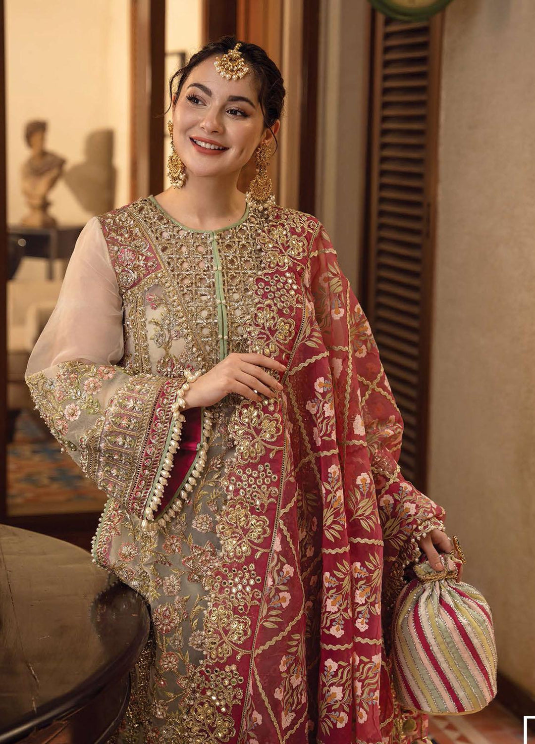 Aik Jhalak by Crimson Embroidered  Suits Unstitched 3 Piece CR22AJ D2 - Luxury Wedding Collection