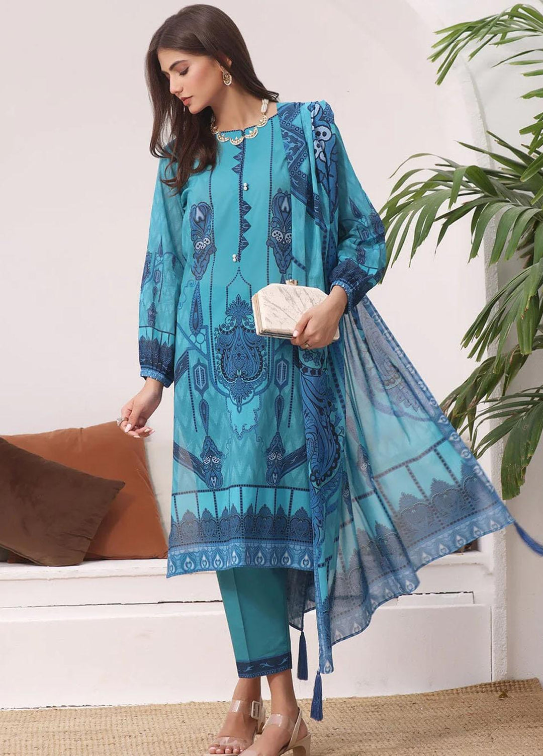 Ainy By Khas Printed Lawn Suits Unstitched 3 Piece KHS23AN3 KLA-1951 - Summer Collection