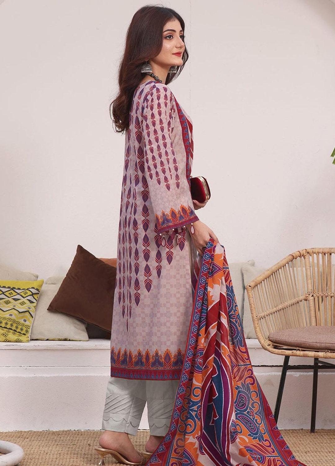 Ainy By Khas Printed Lawn Suits Unstitched 3 Piece KHS23AN3 KLA-1964 - Summer Collection