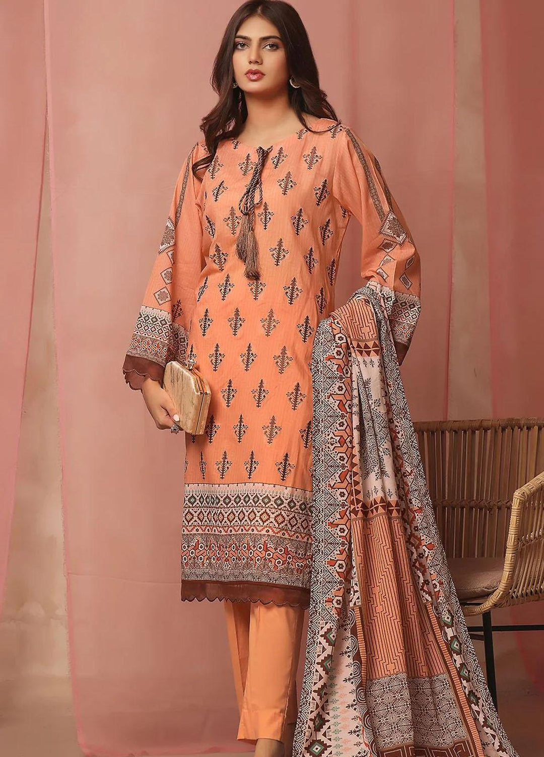 Ainy By Khas Embroidered Lawn Suits Unstitched 3 Piece KHS23AN3 KL-1974 - Summer Collection