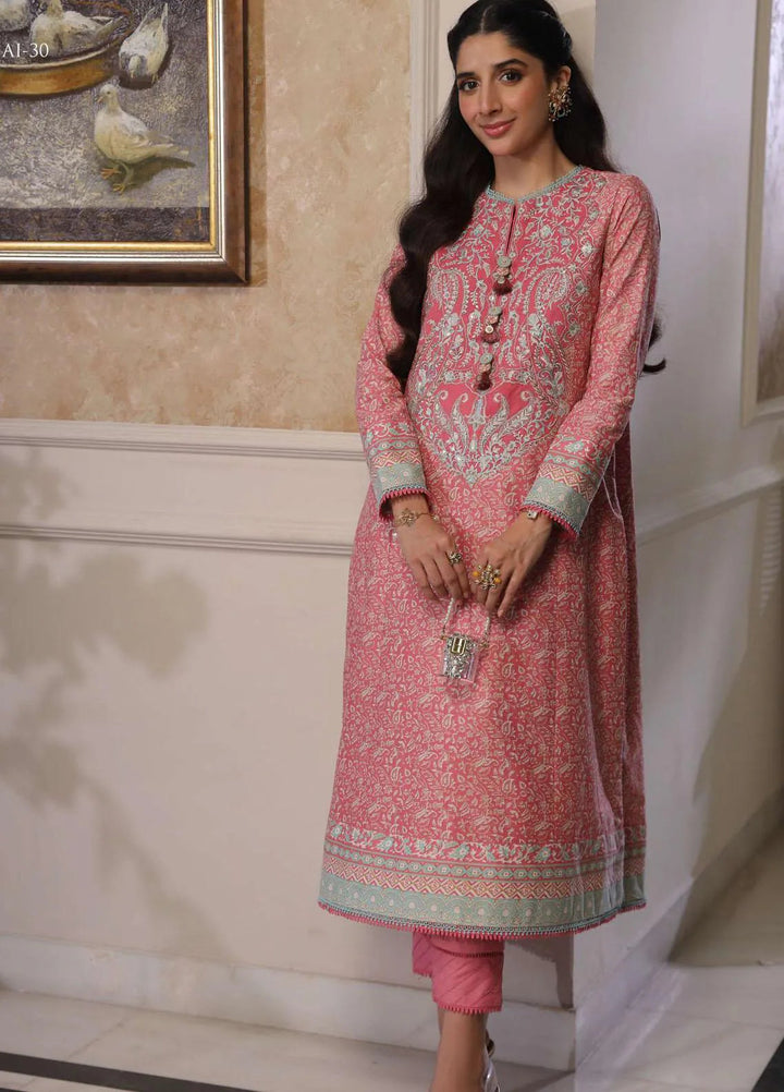 Aira By Asim Jofa Embroidered Cambric Unstitched Suit 2 Piece AJ23A AJAI-30 - Eid Collection