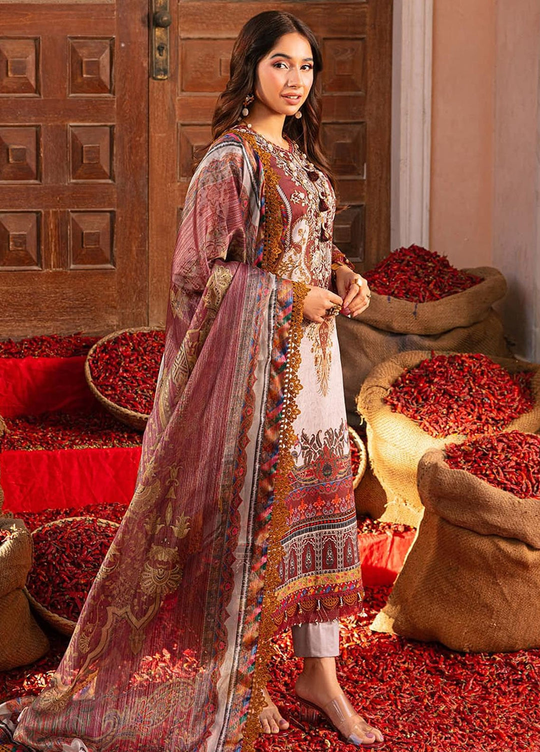 Aira by Asim Jofa Embroidered Dobby Suits Unstitched 3 Piece AJ24AS AJAR-06 - Summer Collection