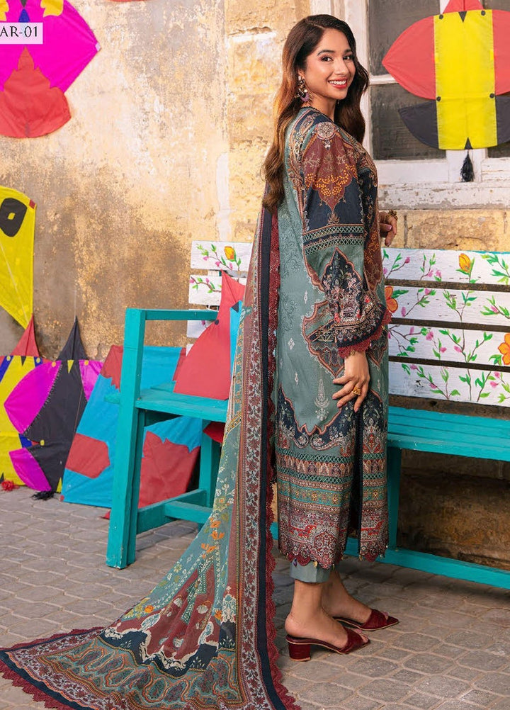 Aira by Asim Jofa Embroidered Jacquard Suits Unstitched 3 Piece AJ24AS AJAR-01 - Summer Collection