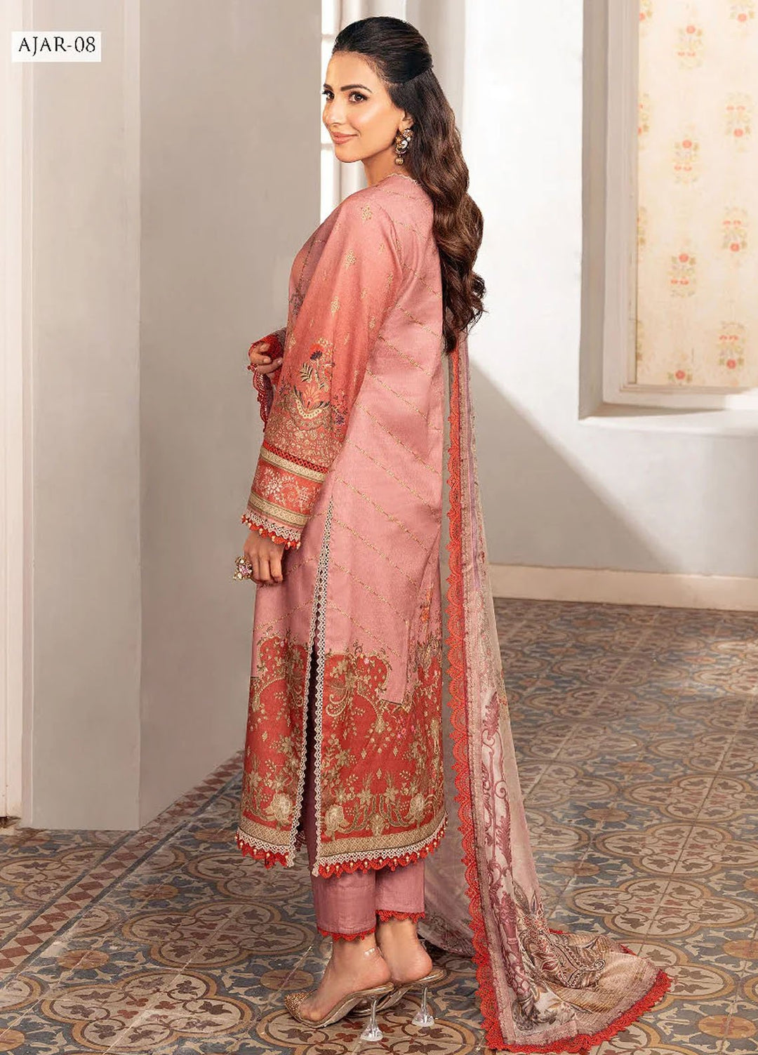 Aira by Asim Jofa Embroidered Jacquard Suits Unstitched 3 Piece AJ24AS AJAR-08 - Summer Collection