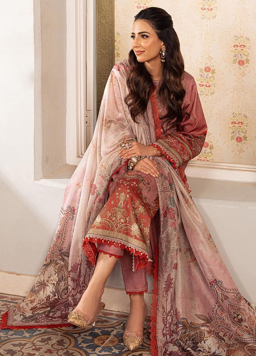 Aira by Asim Jofa Embroidered Jacquard Suits Unstitched 3 Piece AJ24AS AJAR-08 - Summer Collection