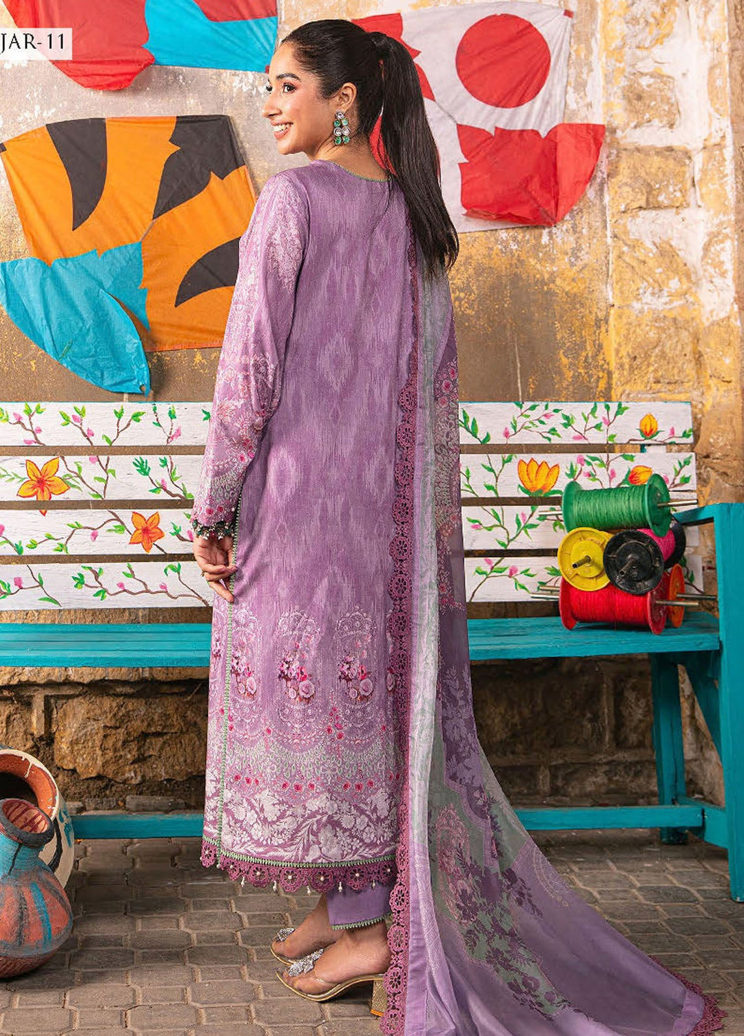 Aira by Asim Jofa Embroidered Jacquard Suits Unstitched 3 Piece AJ24AS AJAR-11 - Summer Collection