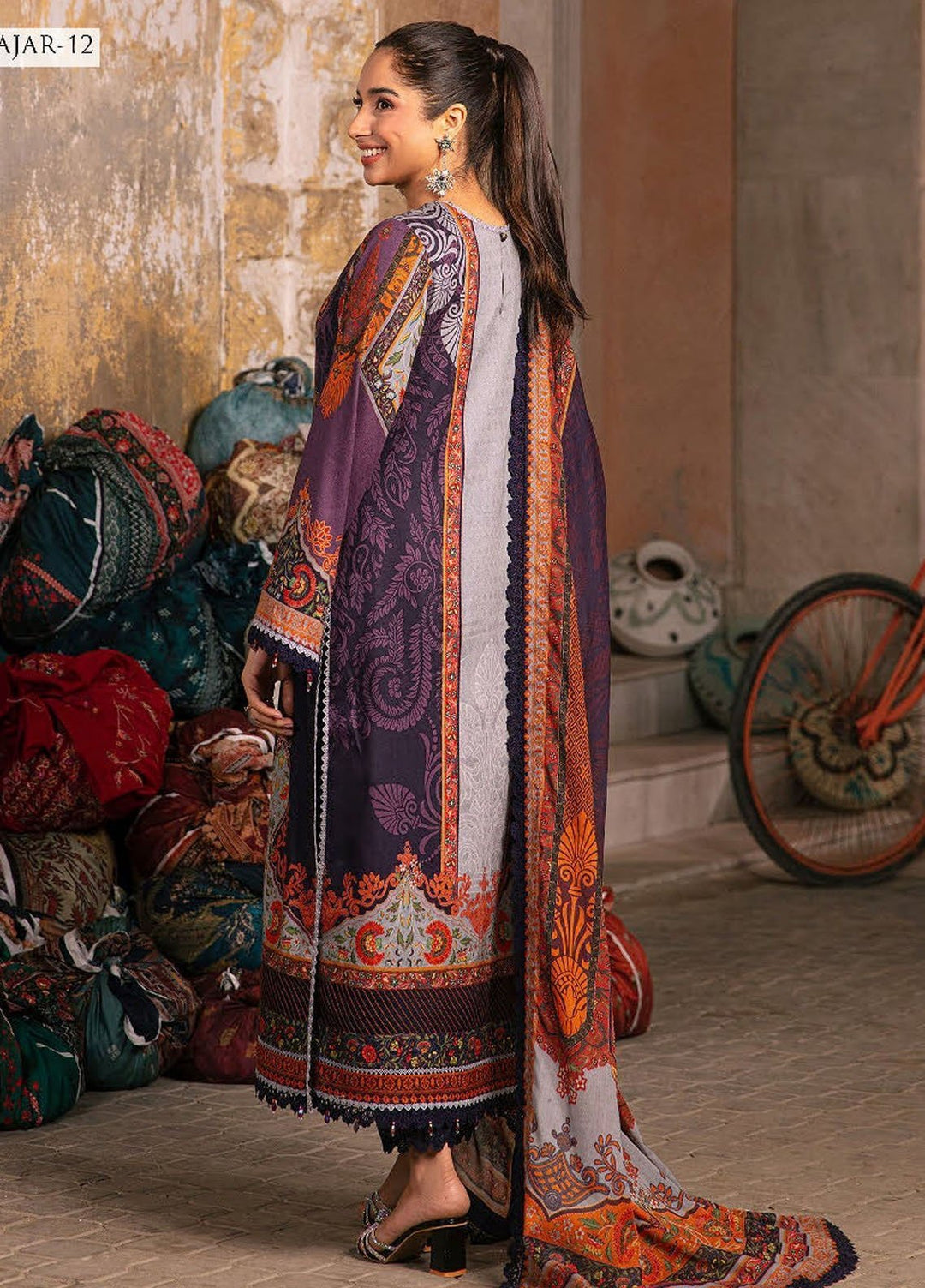 Aira by Asim Jofa Embroidered Jacquard Suits Unstitched 3 Piece AJ24AS AJAR-12 - Summer Collection