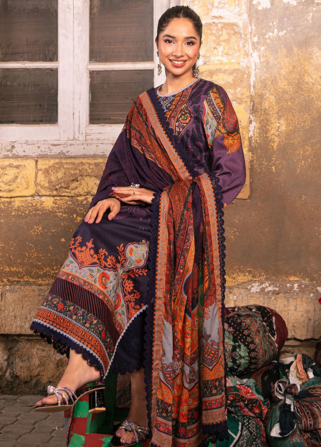 Aira by Asim Jofa Embroidered Jacquard Suits Unstitched 3 Piece AJ24AS AJAR-12 - Summer Collection