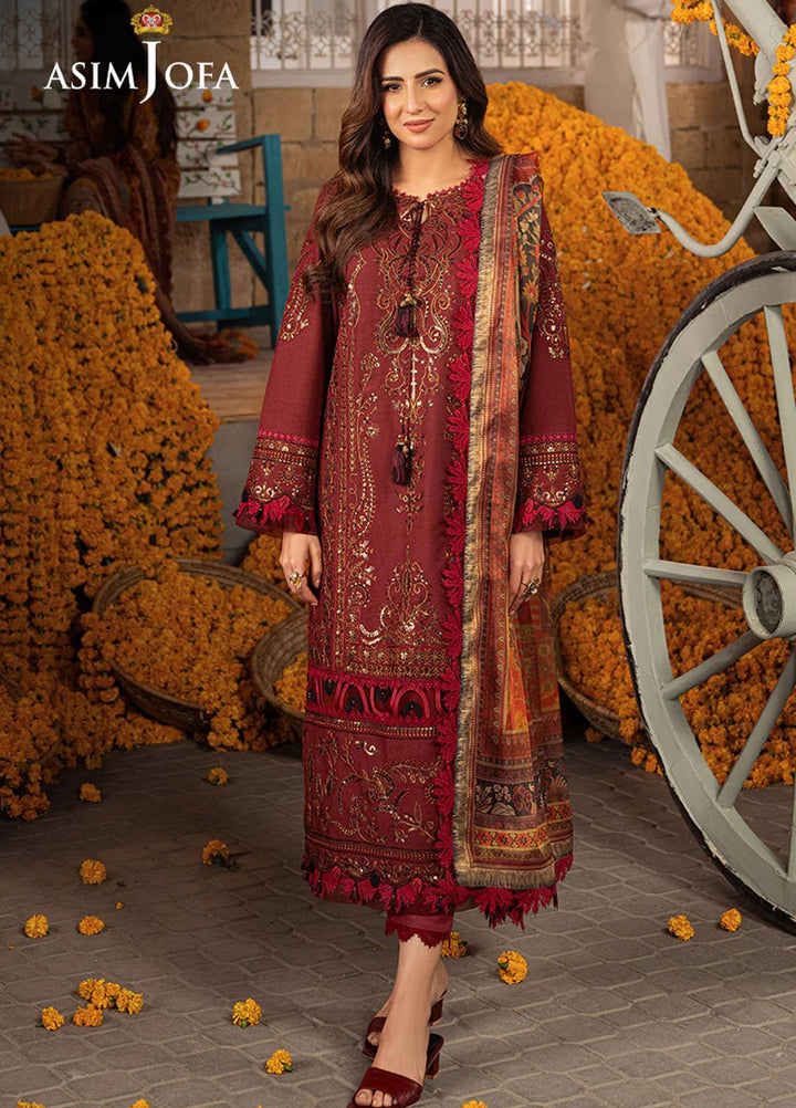 Aira by Asim Jofa Embroidered Jacquard Suits Unstitched 3 Piece AJ24AS AJAR-29 - Summer Collection