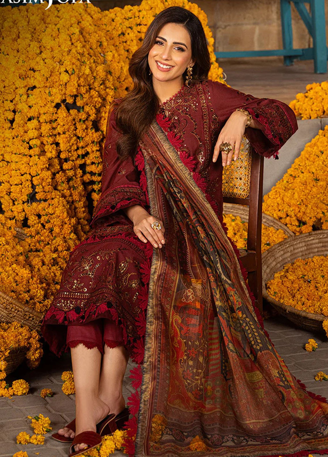 Aira by Asim Jofa Embroidered Jacquard Suits Unstitched 3 Piece AJ24AS AJAR-29 - Summer Collection