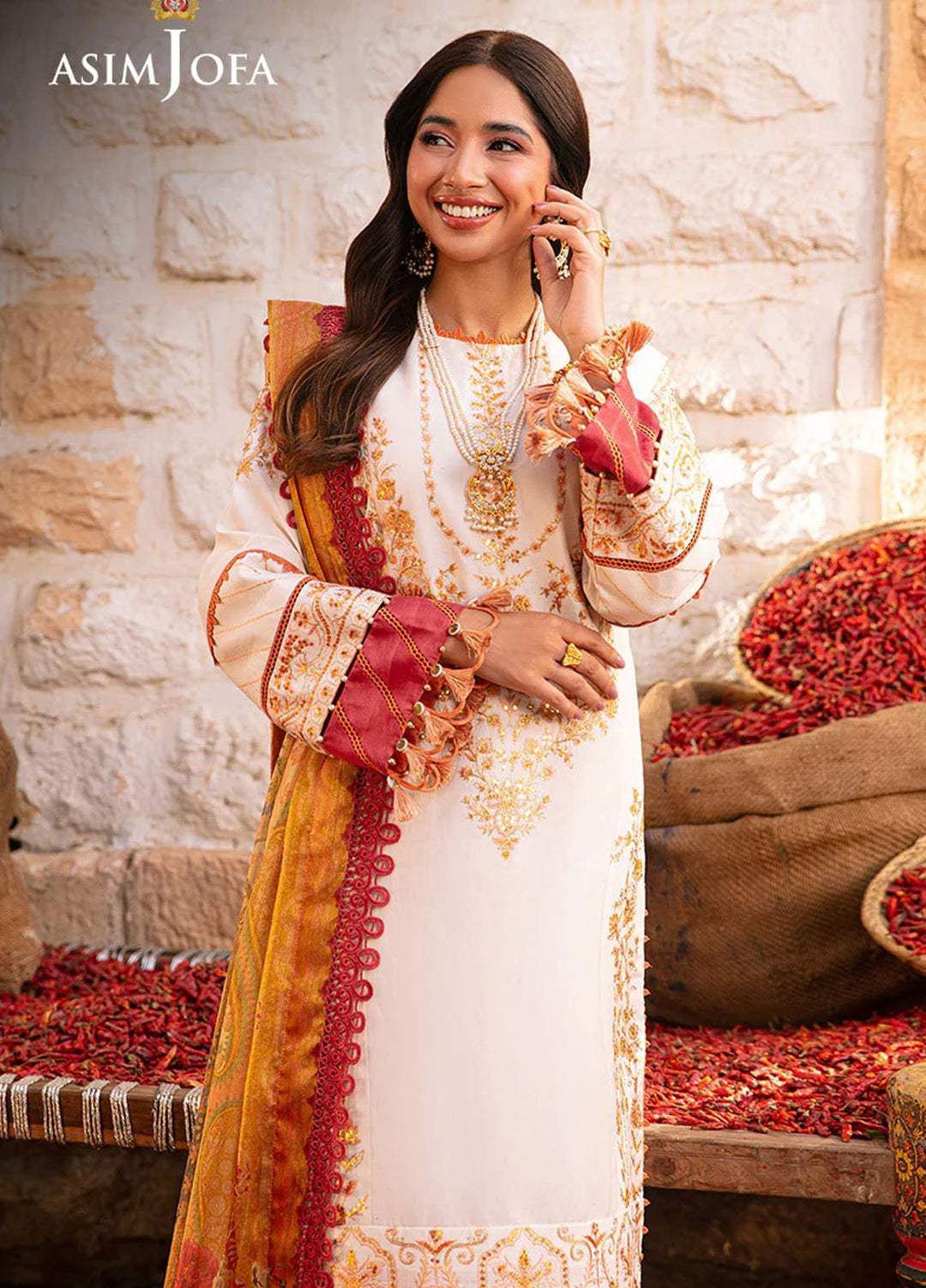 Aira by Asim Jofa Embroidered Jacquard Suits Unstitched 3 Piece AJ24AS AJAR-30 - Summer Collection