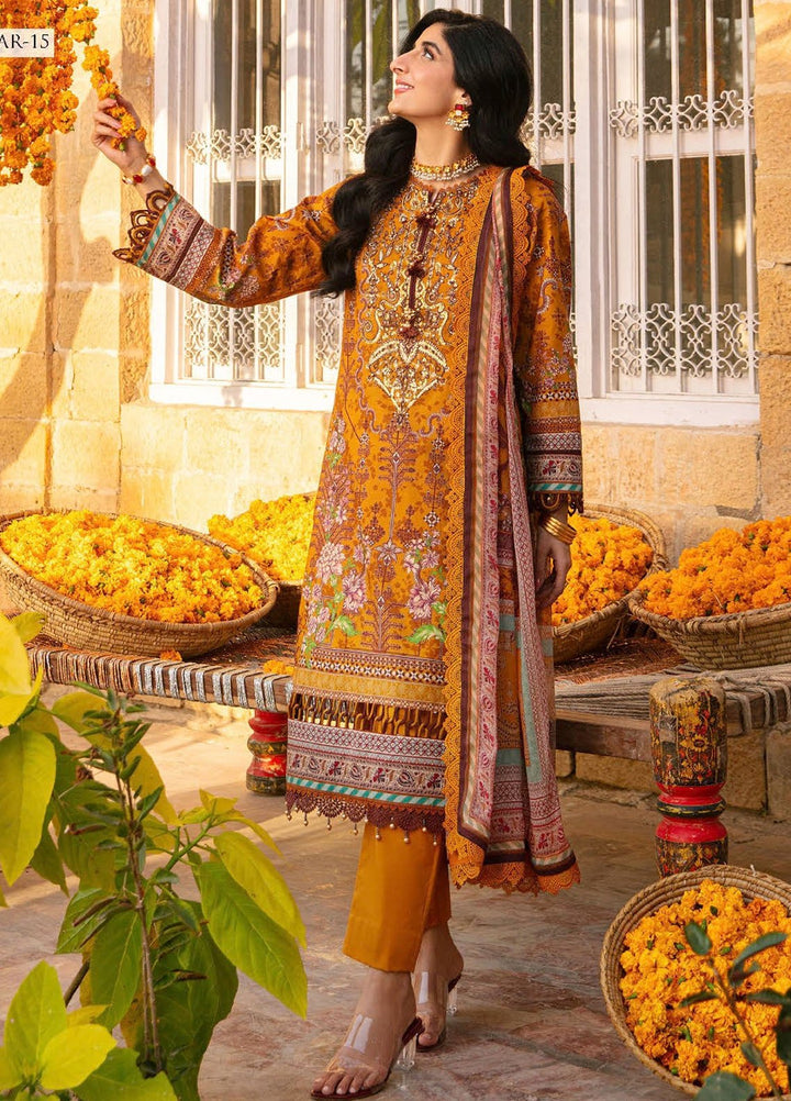 Aira by Asim Jofa Embroidered Lawn Suits Unstitched 3 Piece AJ24AS AJAR-15 - Summer Collection