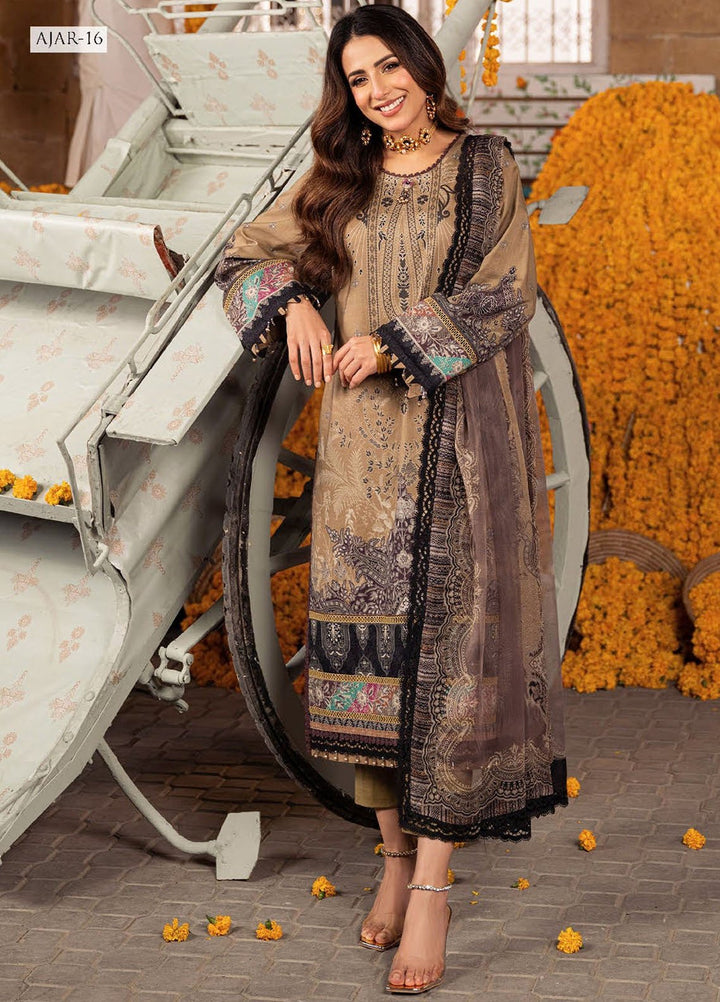 Aira by Asim Jofa Embroidered Lawn Suits Unstitched 3 Piece AJ24AS AJAR-16 - Summer Collection