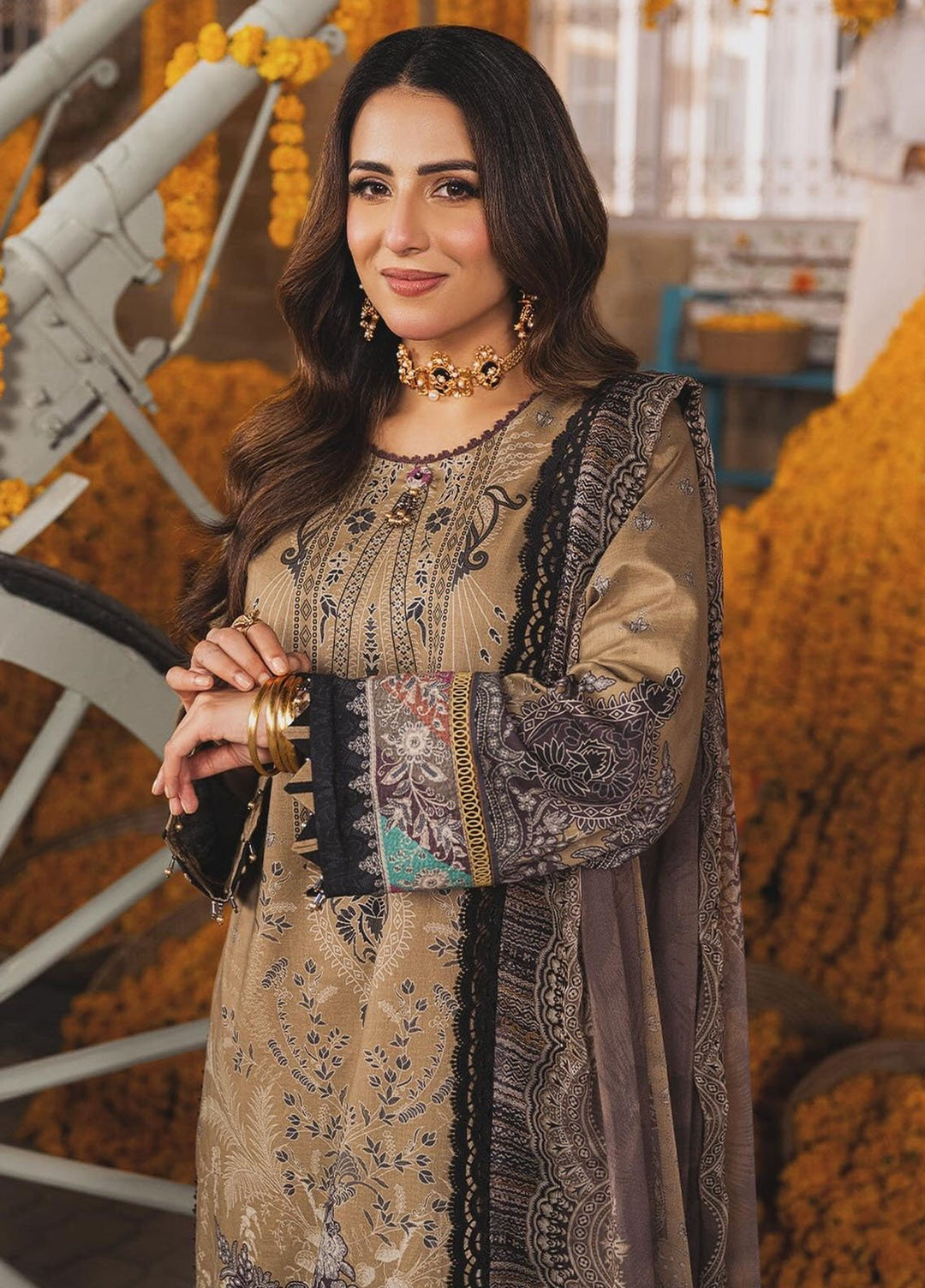 Aira by Asim Jofa Embroidered Lawn Suits Unstitched 3 Piece AJ24AS AJAR-16 - Summer Collection