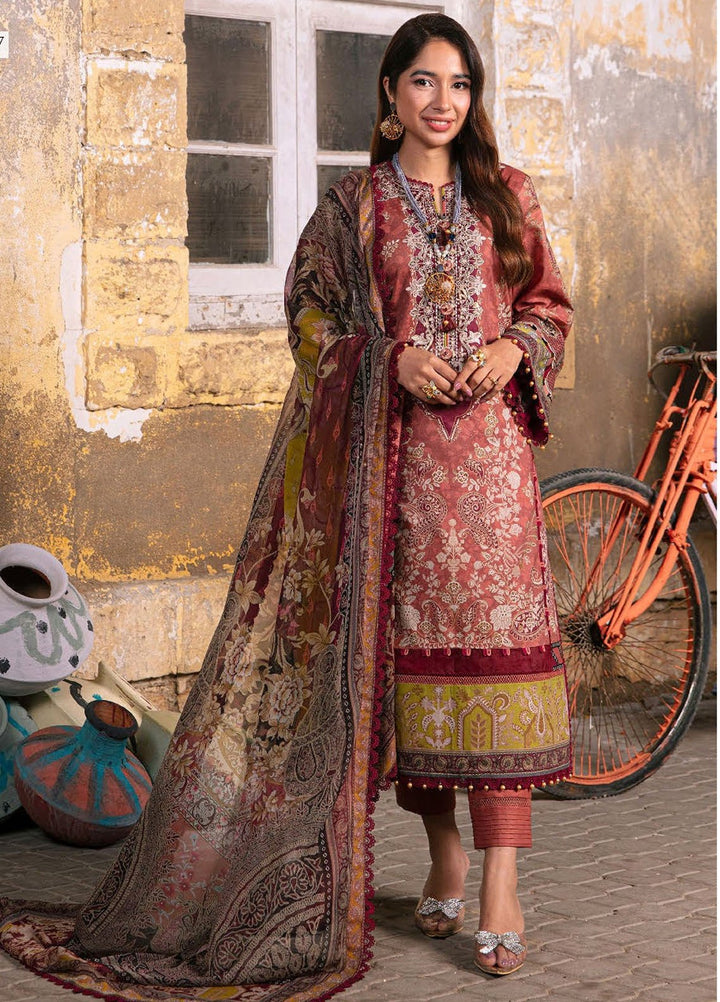 Aira by Asim Jofa Embroidered Lawn Suits Unstitched 3 Piece AJ24AS AJAR-17 - Summer Collection