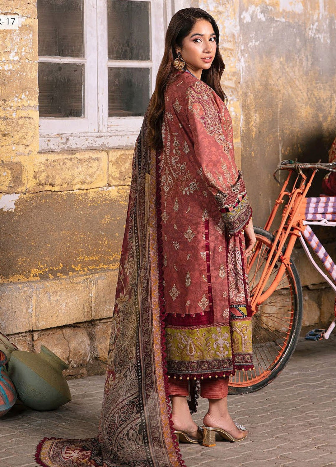 Aira by Asim Jofa Embroidered Lawn Suits Unstitched 3 Piece AJ24AS AJAR-17 - Summer Collection