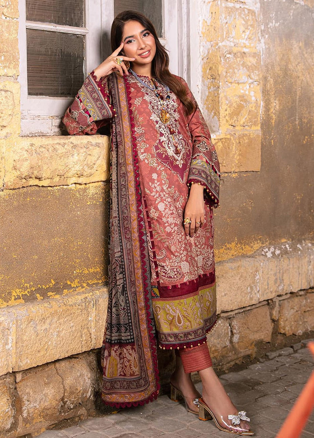 Aira by Asim Jofa Embroidered Lawn Suits Unstitched 3 Piece AJ24AS AJAR-17 - Summer Collection
