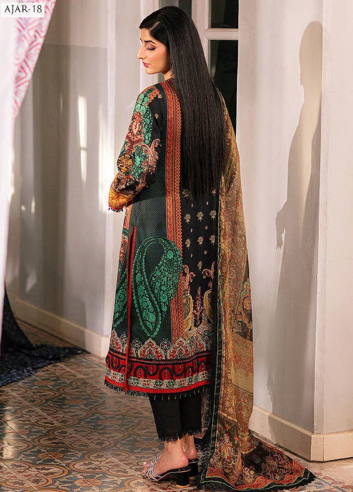 Aira by Asim Jofa Embroidered Lawn Suits Unstitched 3 Piece AJ24AS AJAR-18 - Summer Collection