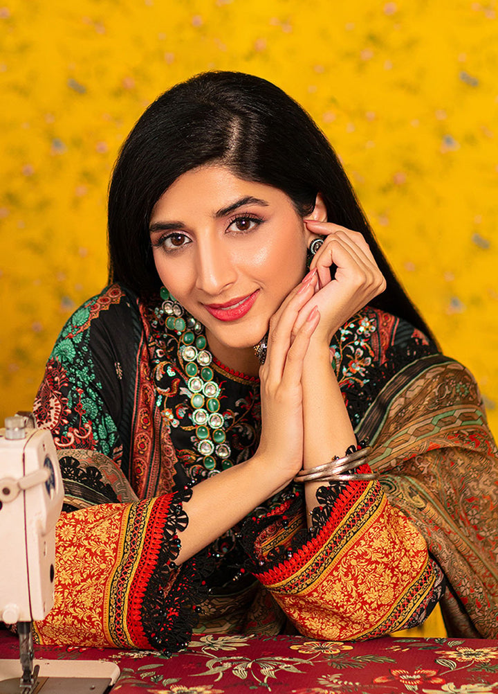 Aira by Asim Jofa Embroidered Lawn Suits Unstitched 3 Piece AJ24AS AJAR-18 - Summer Collection