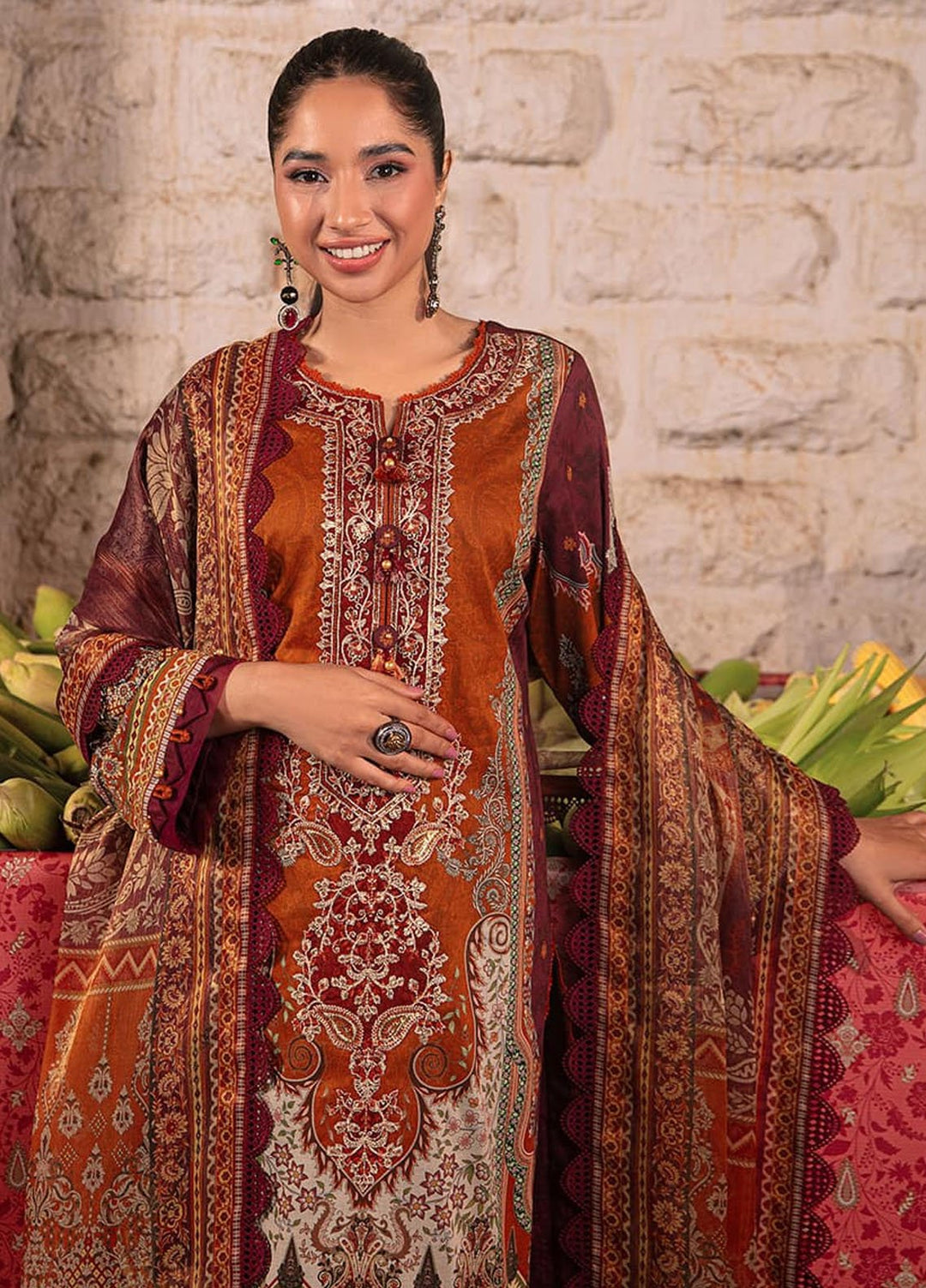 Aira by Asim Jofa Embroidered Lawn Suits Unstitched 3 Piece AJ24AS AJAR-20 - Summer Collection