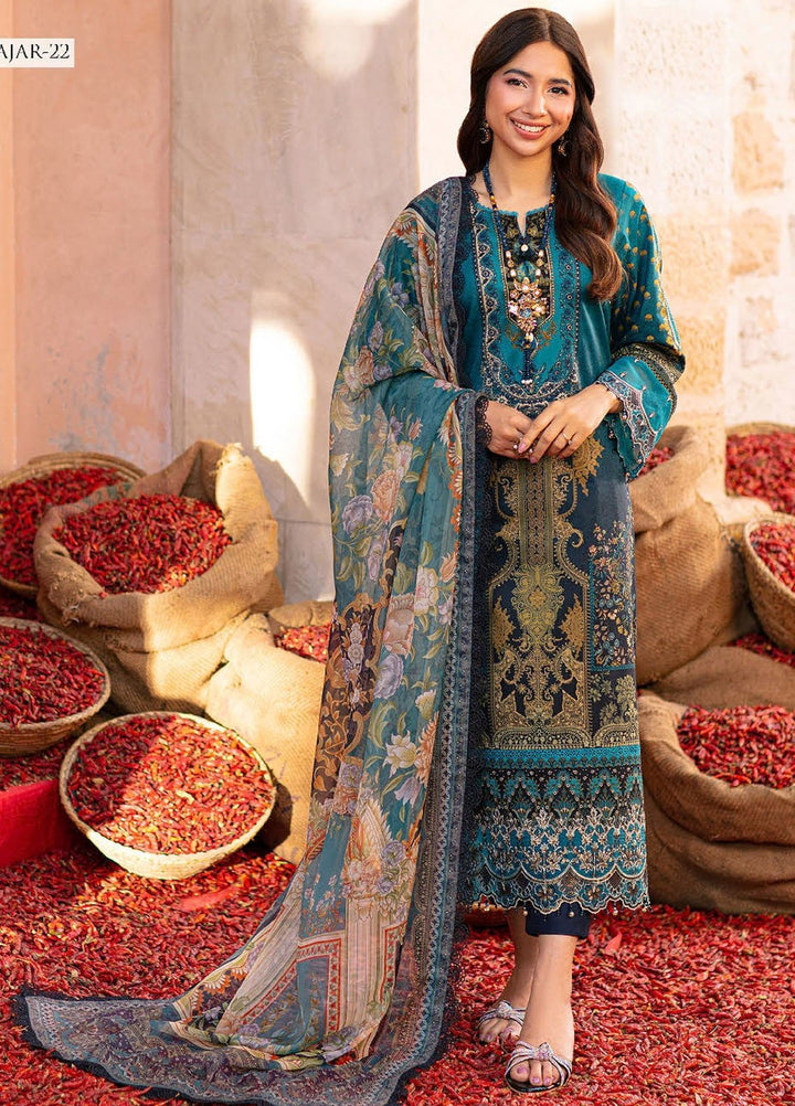 Aira by Asim Jofa Embroidered Lawn Suits Unstitched 3 Piece AJ24AS AJAR-22 - Summer Collection