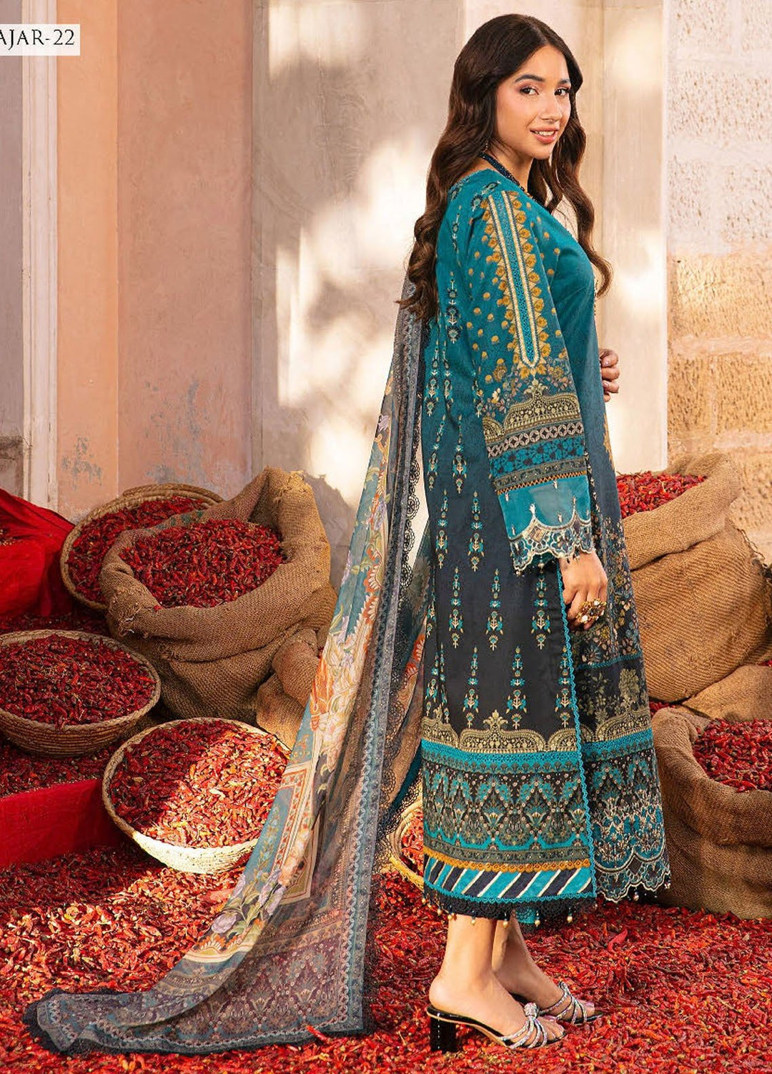 Aira by Asim Jofa Embroidered Lawn Suits Unstitched 3 Piece AJ24AS AJAR-22 - Summer Collection
