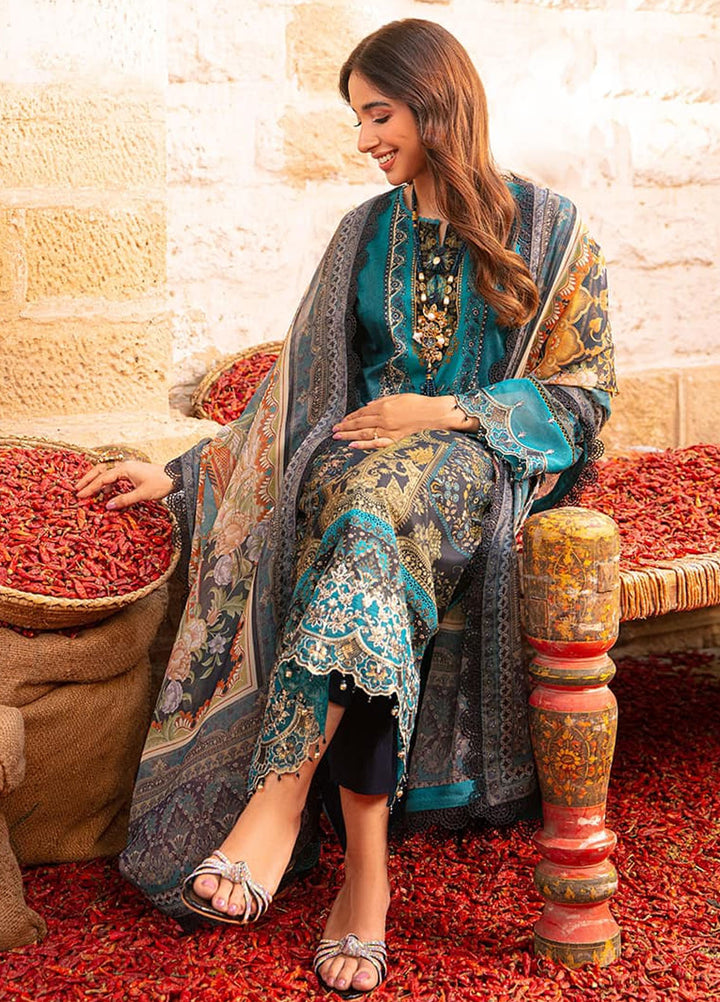 Aira by Asim Jofa Embroidered Lawn Suits Unstitched 3 Piece AJ24AS AJAR-22 - Summer Collection