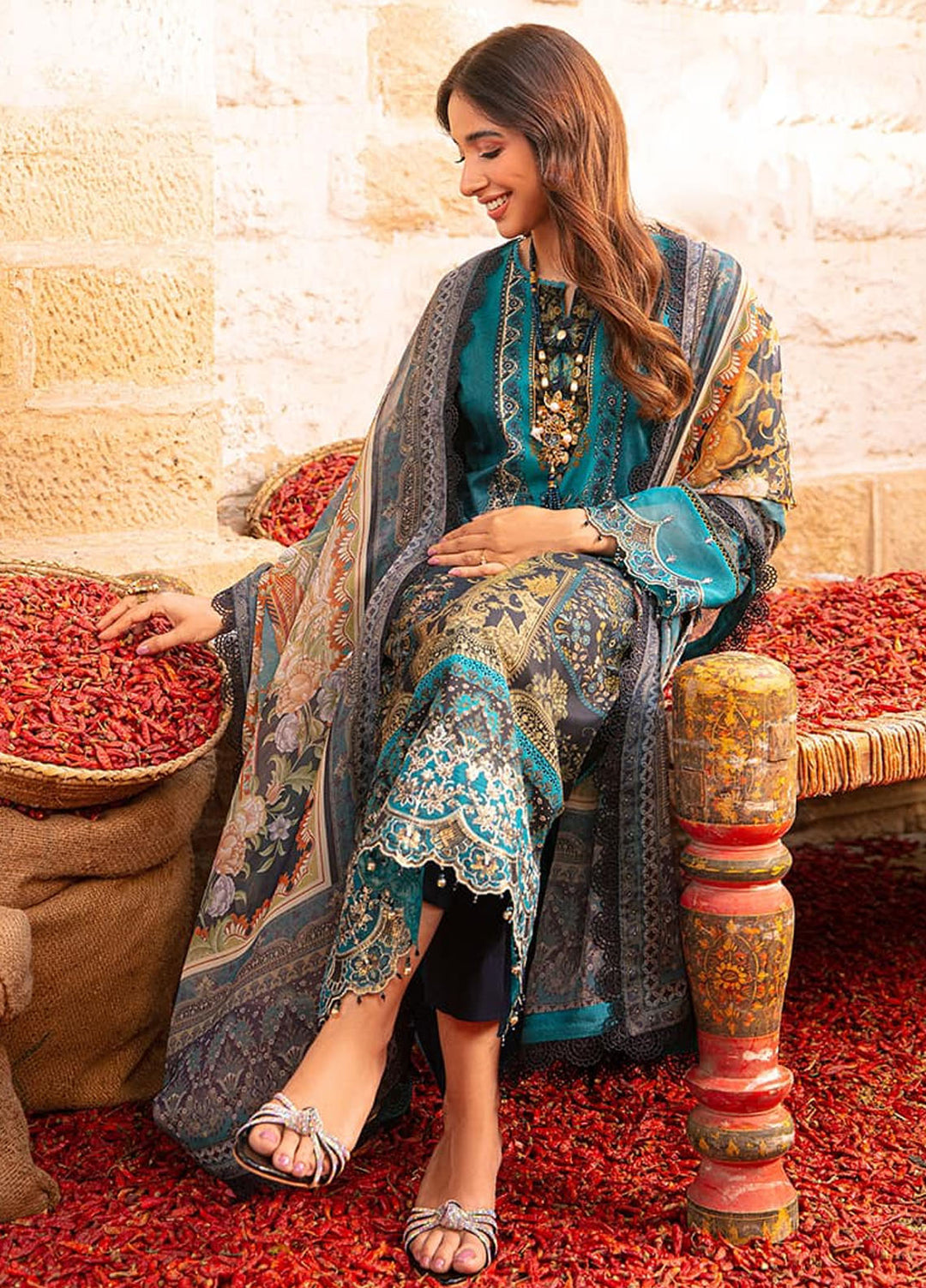 Aira by Asim Jofa Embroidered Lawn Suits Unstitched 3 Piece AJ24AS AJAR-22 - Summer Collection