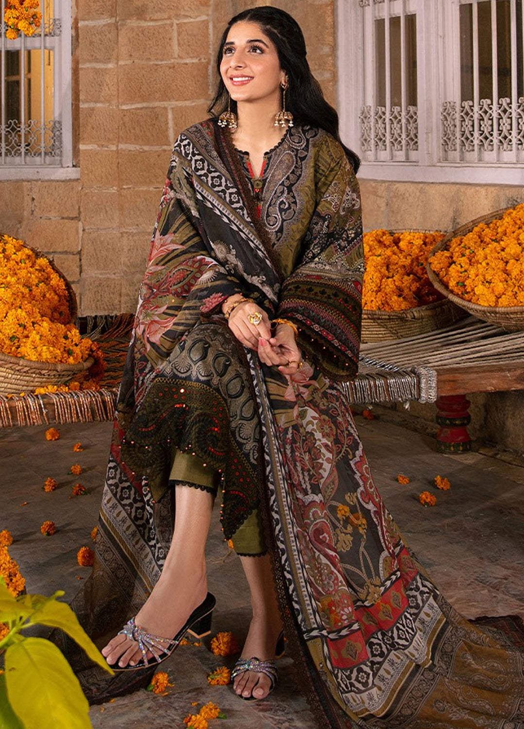 Aira by Asim Jofa Embroidered Lawn Suits Unstitched 3 Piece AJ24AS AJAR-23 - Summer Collection