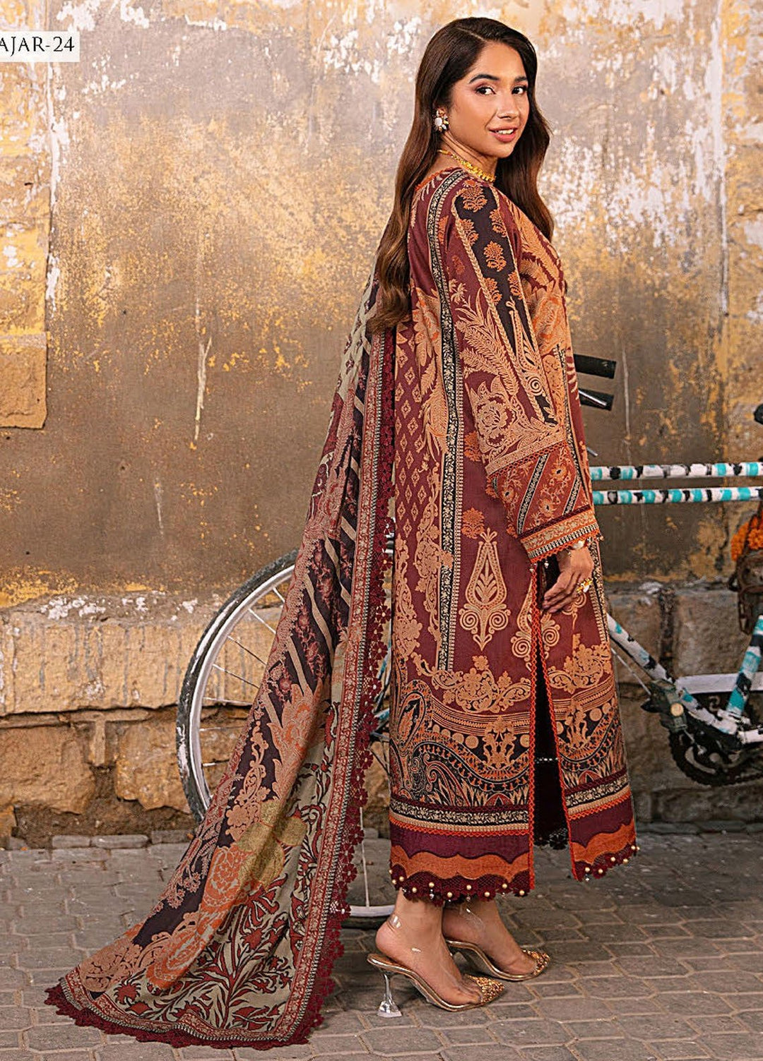 Aira by Asim Jofa Embroidered Lawn Suits Unstitched 3 Piece AJ24AS AJAR-24 - Summer Collection