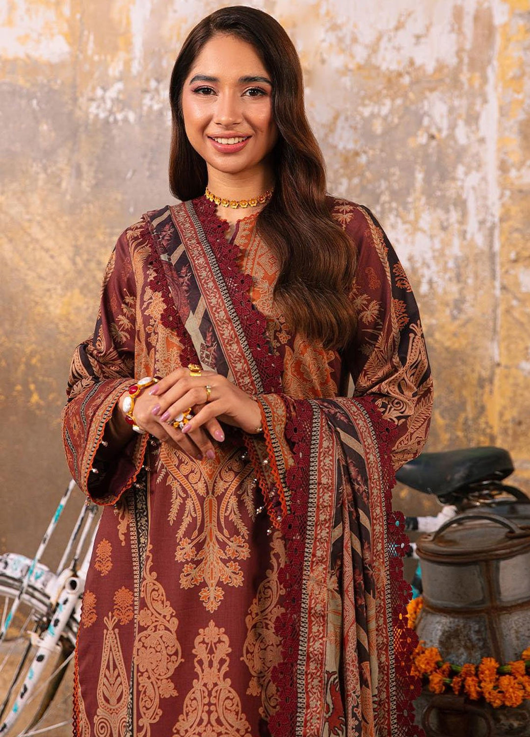 Aira by Asim Jofa Embroidered Lawn Suits Unstitched 3 Piece AJ24AS AJAR-24 - Summer Collection