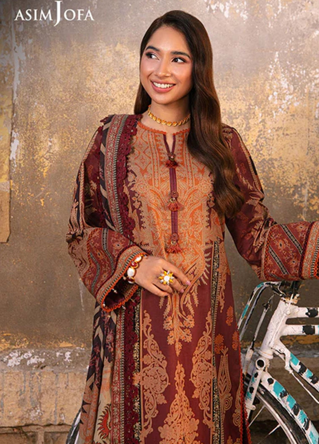 Aira by Asim Jofa Embroidered Lawn Suits Unstitched 3 Piece AJ24AS AJAR-24 - Summer Collection