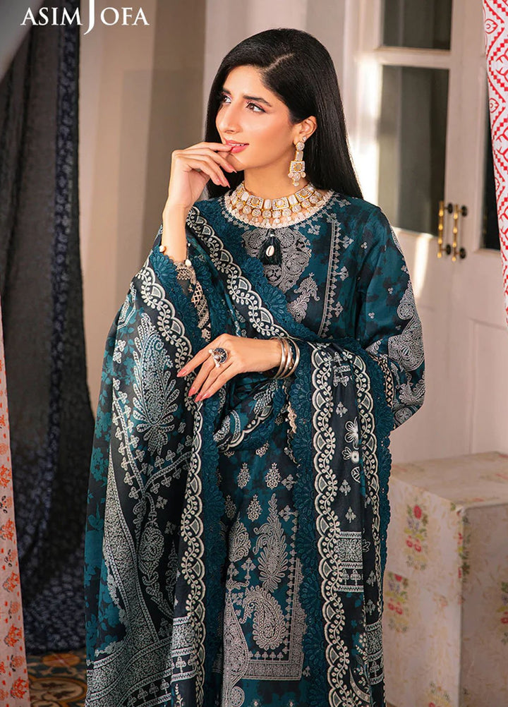 Aira by Asim Jofa Embroidered Lawn Suits Unstitched 3 Piece AJ24AS AJAR-25 - Summer Collection