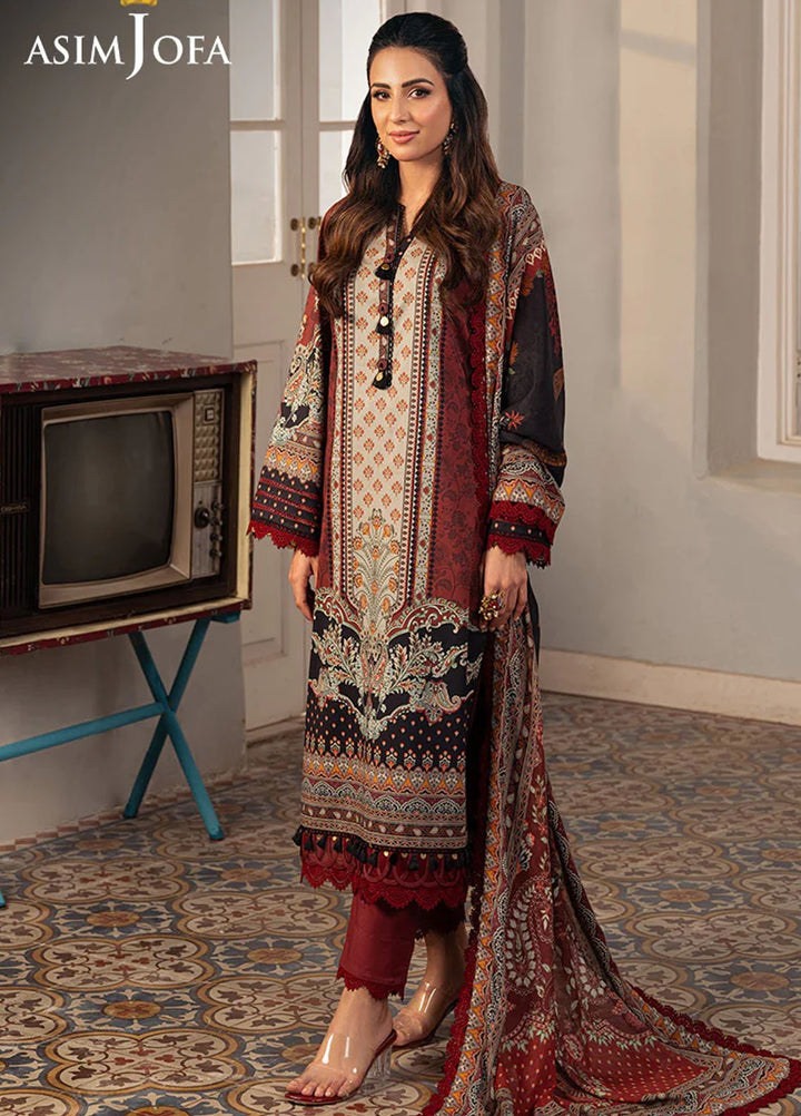 Aira by Asim Jofa Embroidered Lawn Suits Unstitched 3 Piece AJ24AS AJAR-26 - Summer Collection