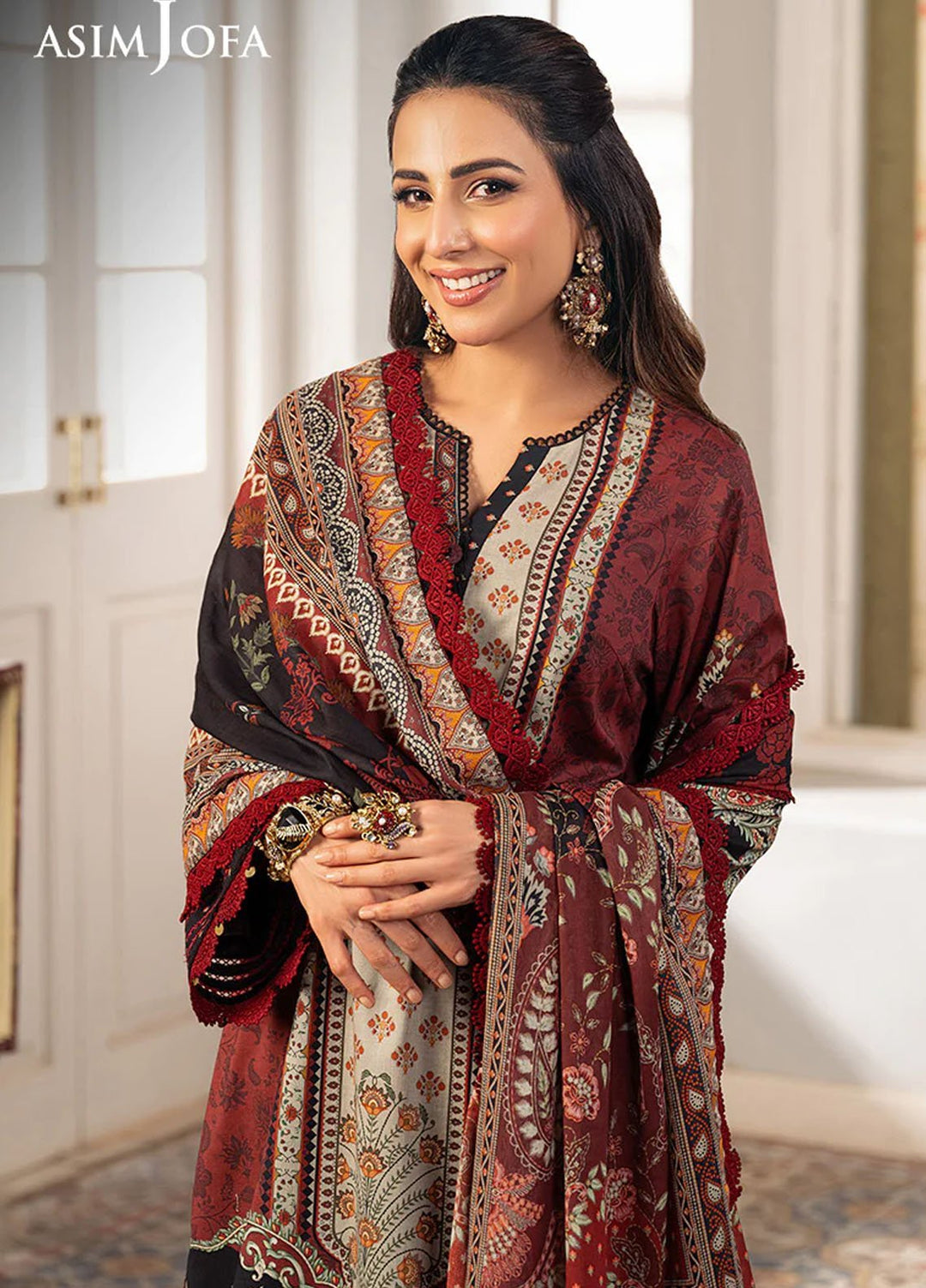 Aira by Asim Jofa Embroidered Lawn Suits Unstitched 3 Piece AJ24AS AJAR-26 - Summer Collection