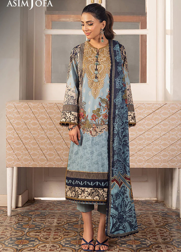 Aira by Asim Jofa Embroidered Lawn Suits Unstitched 3 Piece AJ24AS AJAR-27 - Summer Collection