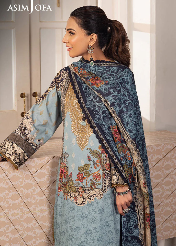 Aira by Asim Jofa Embroidered Lawn Suits Unstitched 3 Piece AJ24AS AJAR-27 - Summer Collection