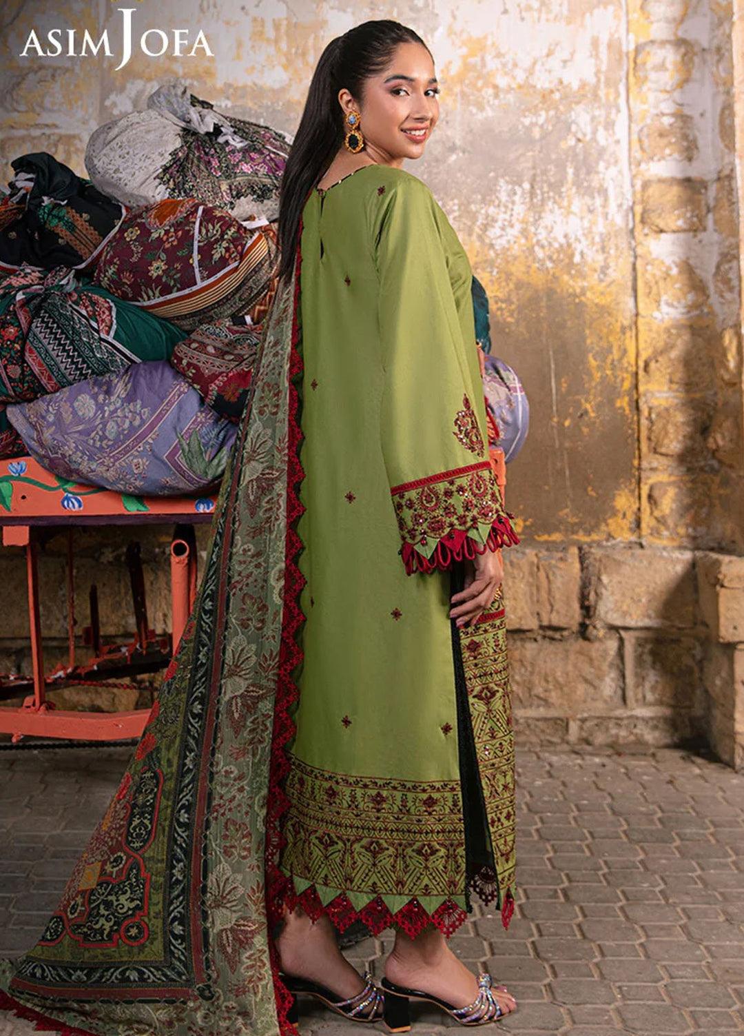 Aira by Asim Jofa Embroidered Lawn Suits Unstitched 3 Piece AJ24AS AJAR-33 - Summer Collection