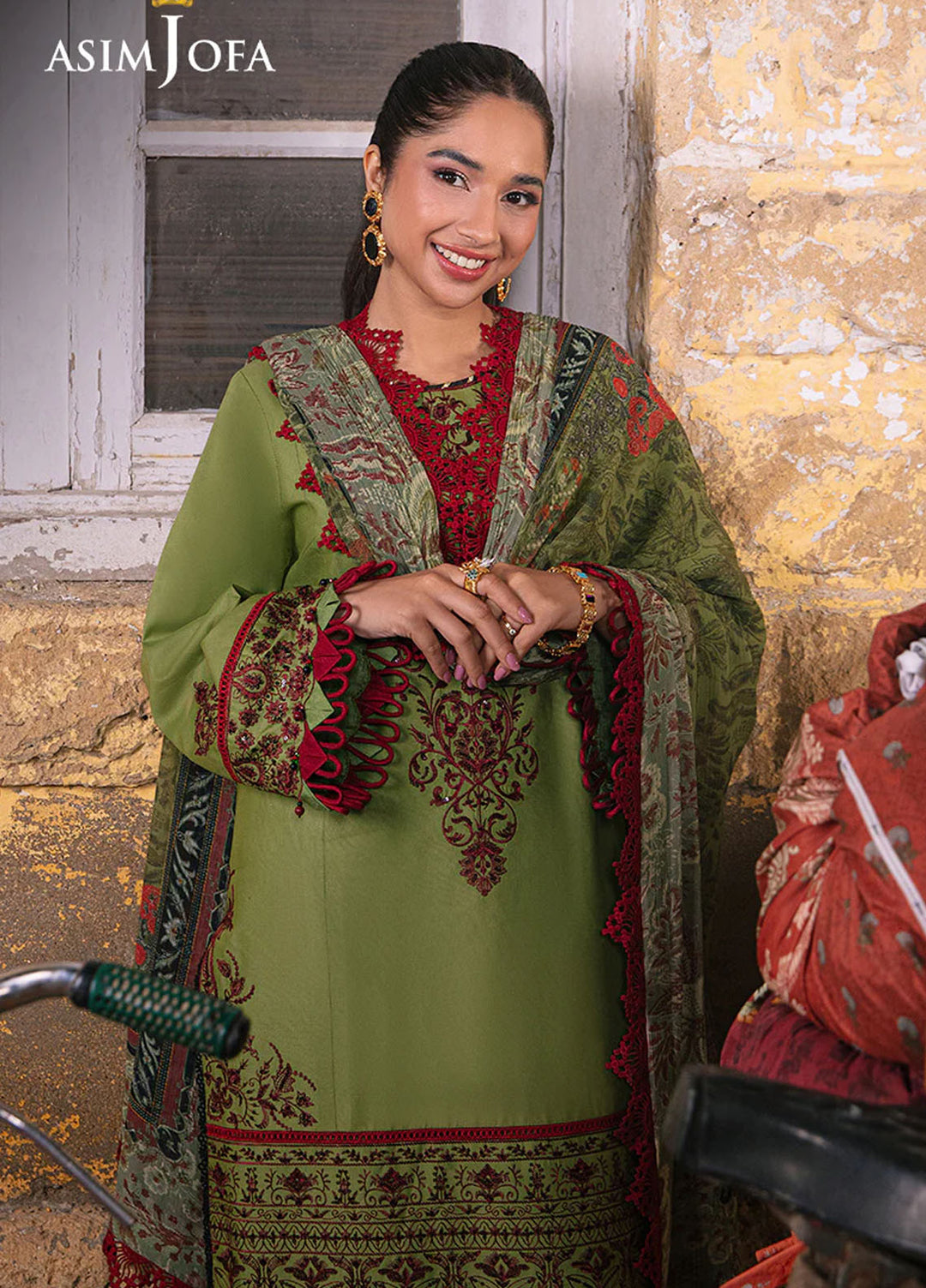 Aira by Asim Jofa Embroidered Lawn Suits Unstitched 3 Piece AJ24AS AJAR-33 - Summer Collection