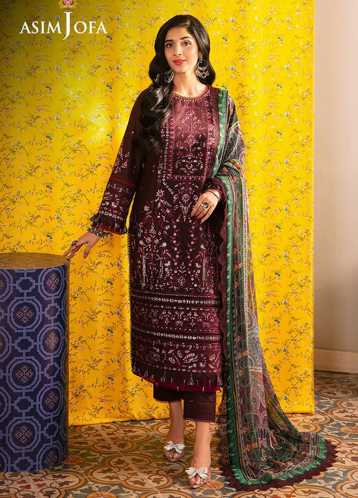 Aira by Asim Jofa Embroidered Lawn Suits Unstitched 3 Piece AJ24AS AJAR-34 - Summer Collection