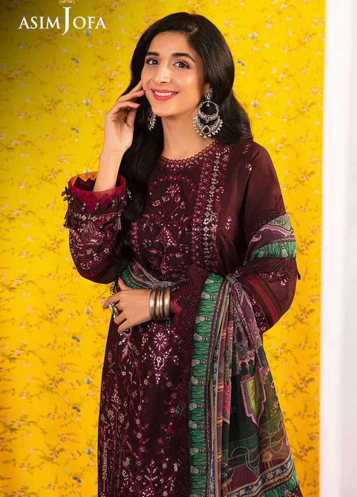 Aira by Asim Jofa Embroidered Lawn Suits Unstitched 3 Piece AJ24AS AJAR-34 - Summer Collection