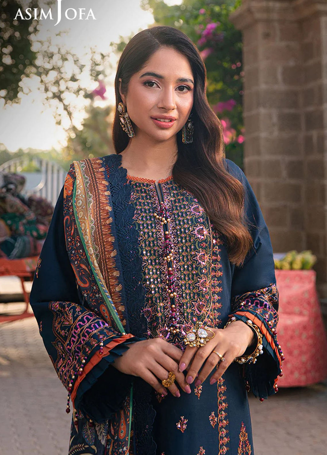 Aira by Asim Jofa Embroidered Lawn Suits Unstitched 3 Piece AJ24AS AJAR-36 - Summer Collection